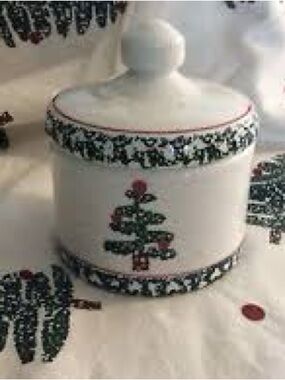 Furio Made in Italy Ceramic Canister Spronge color Sugar Jar Trinket